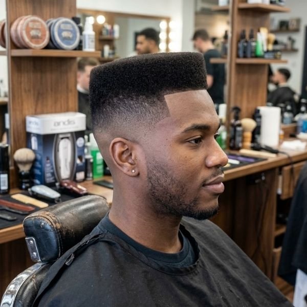 1.Flat Top with Mid Temple Fade