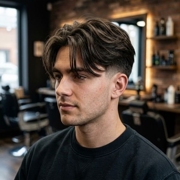 2. Curtain fringe with mid-taper fade