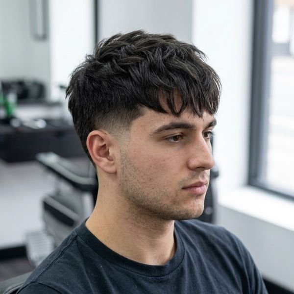 4. Tapered fringe with mid-taper fade