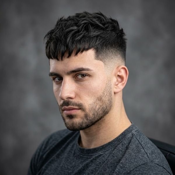 15. Textured French Crop with Low Fade