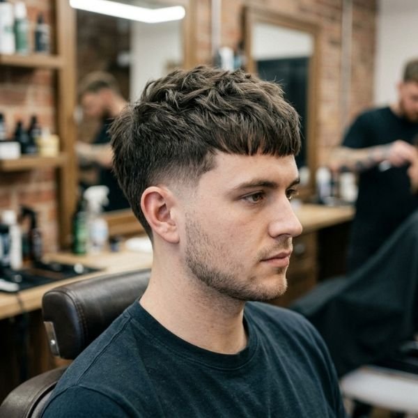 2. Textured French Crop Mid Taper Fades