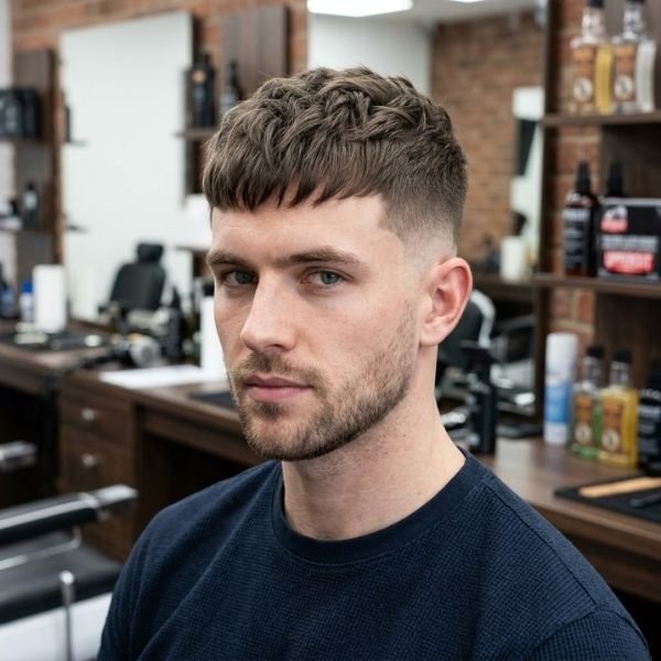 26. French Crop Low Fade for Fine Hair