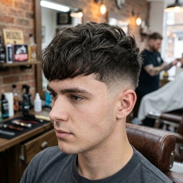 3. French Crop with Mid Drop Fade and Texture