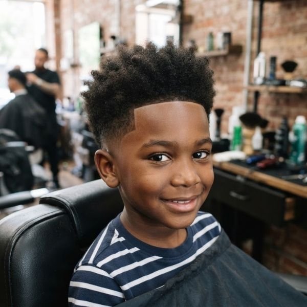 6. Afro Mid Taper Fade