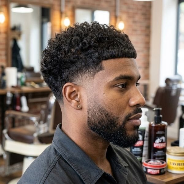 8. French Crop Low Taper for Curly Hair