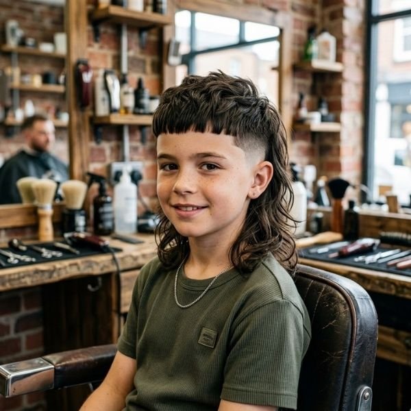 Boys French Crop Haircut with Mullet