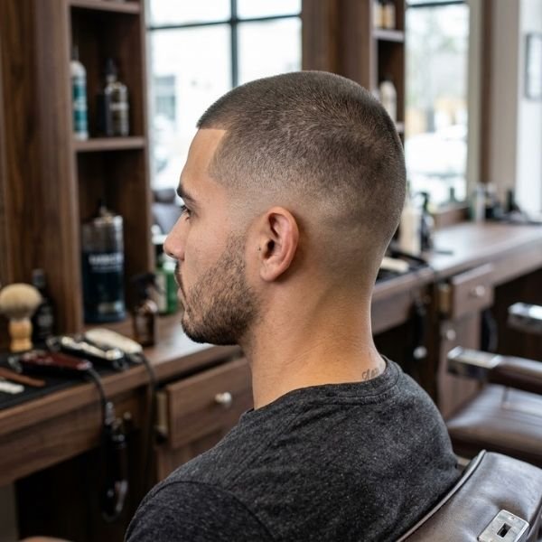Buzz Cut with Low Fade