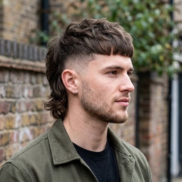 French Crop Mid Fade Mullet
