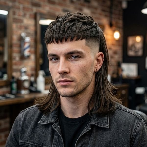 French Crop Mullet for Straight Hair