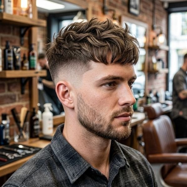 Long French Crop Textured Fade