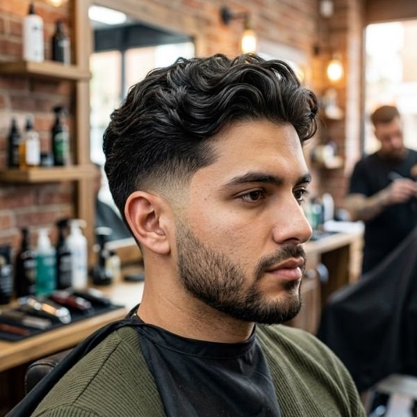 Low Fade with Wavy Hair